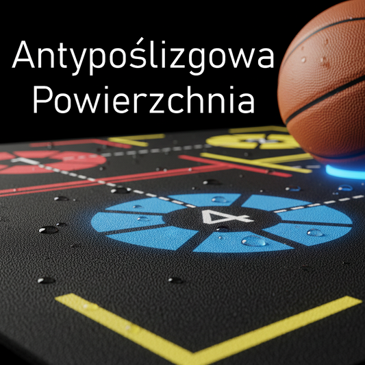 Cicha i antypoślizgowa mata do treningu koszykówki
